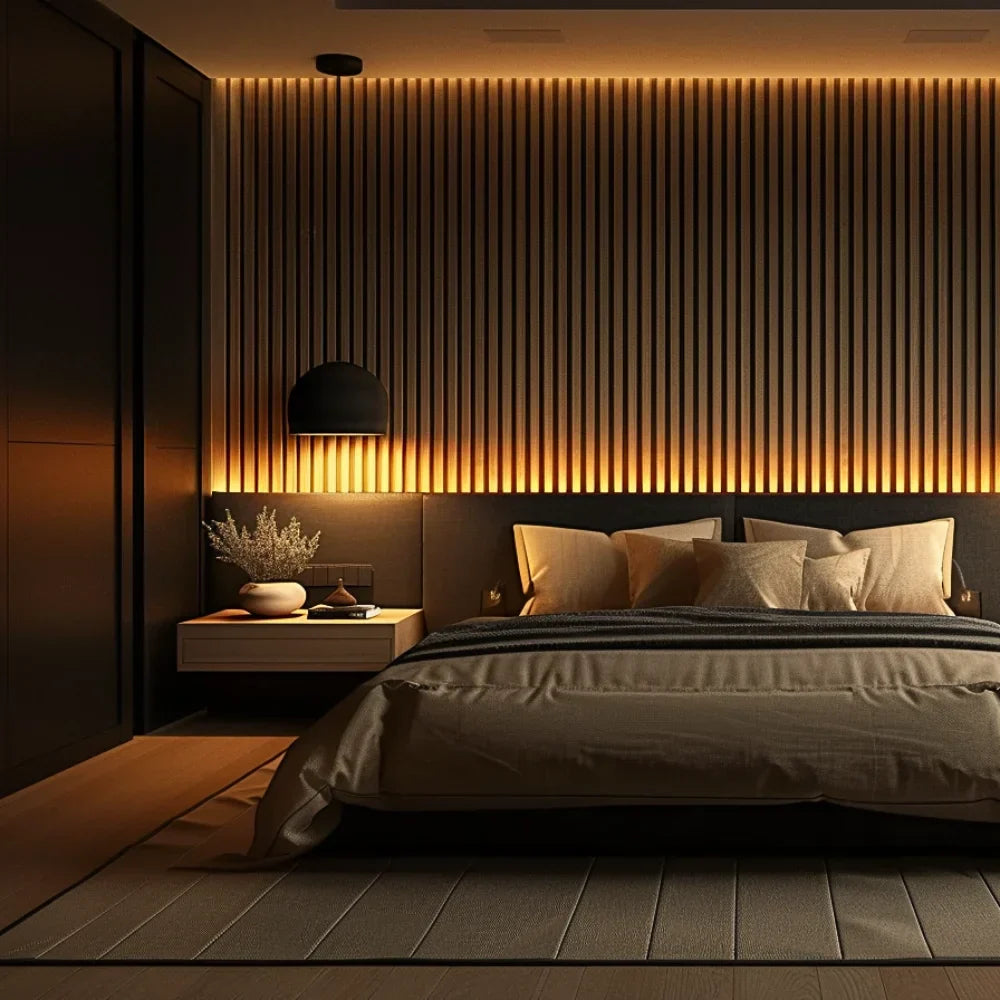 Flexible Acoustic Slat Panel – 270 × 110 cm